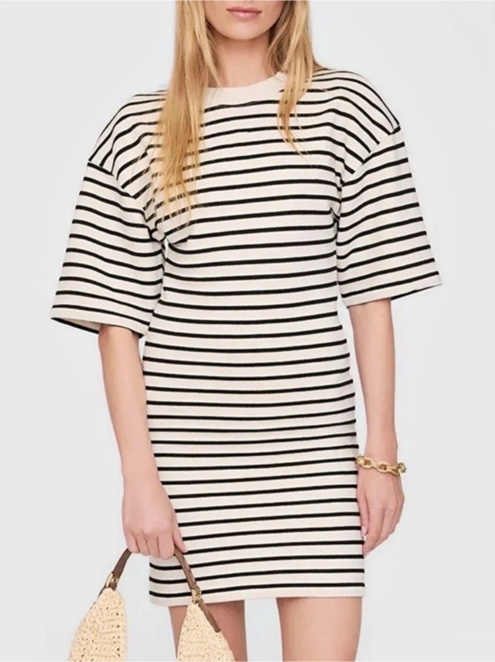 NEW Anine Bing Mona Stripe Cotton dress size small
